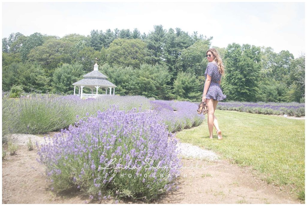 lavender field photo session - girl in purple outfit
