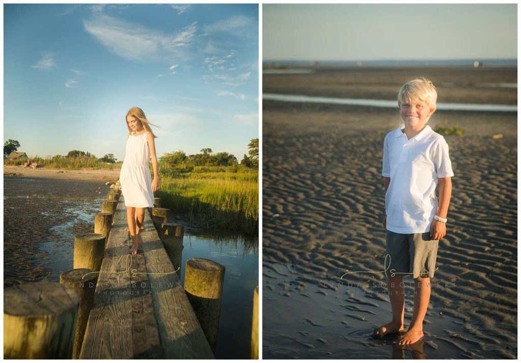 girl and boy at the beach, old saybrook ct