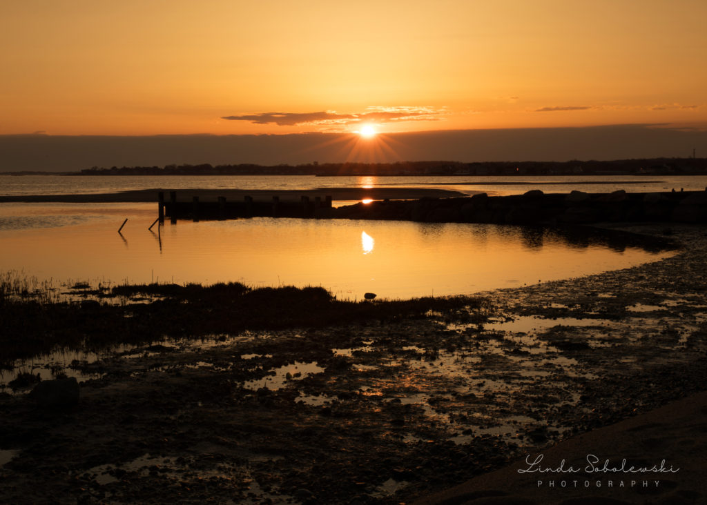 sunset over beach, old saybrook ct photographer
