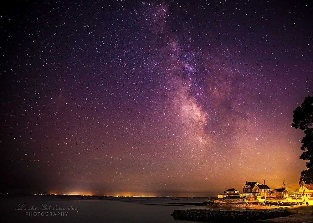 Milky Way over Westbrook Beach, Connecticut landscape photographer