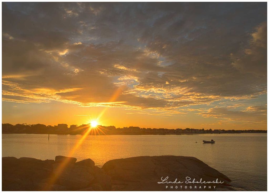 summer sunrise over the water, westbrook ct photographer