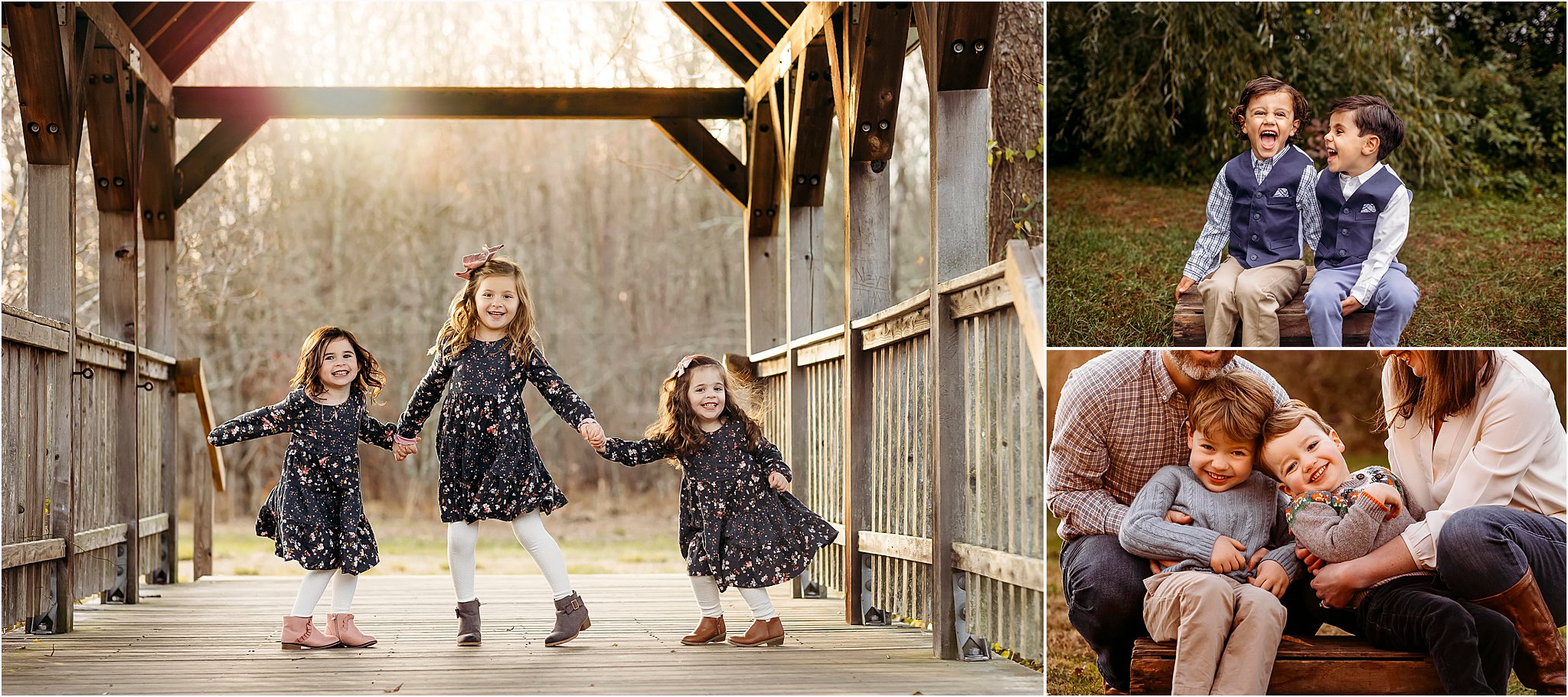 children playing at a park, Tips to look your best for a family photo session, CT Best family photographer