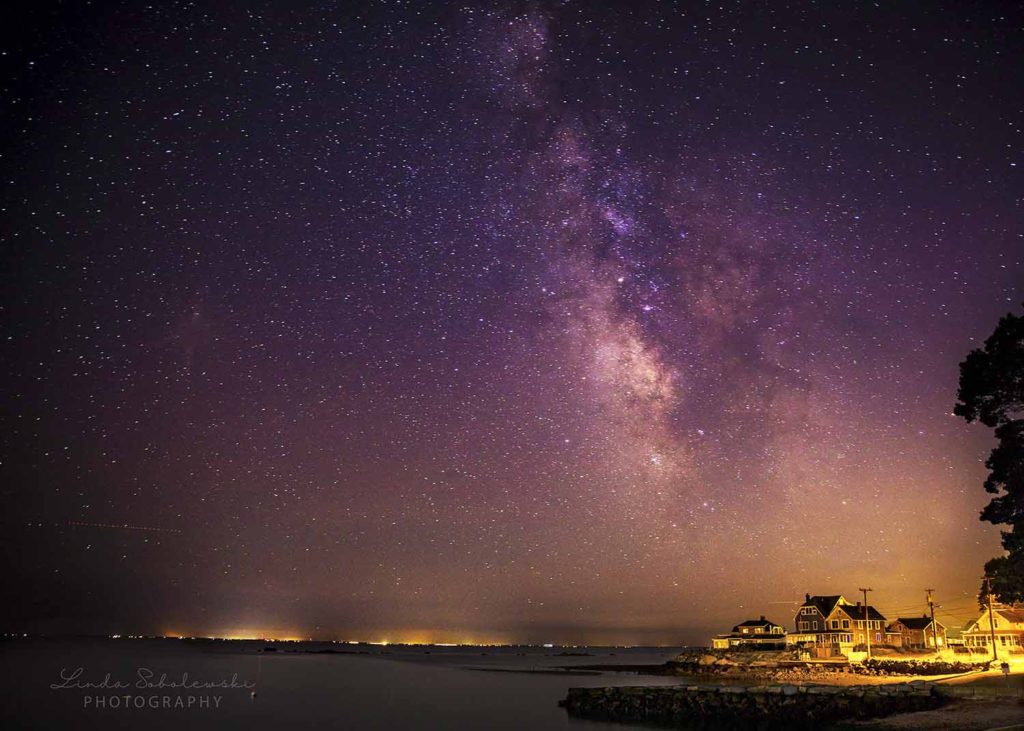 Milky Way over the water, Westbrook, ct photographer