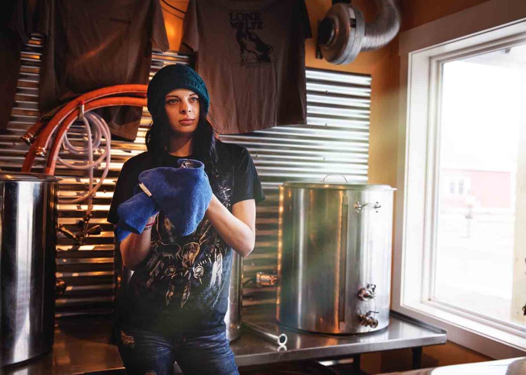 girl bartender cleaning a glass, project 52 for Westbrook ct photographer