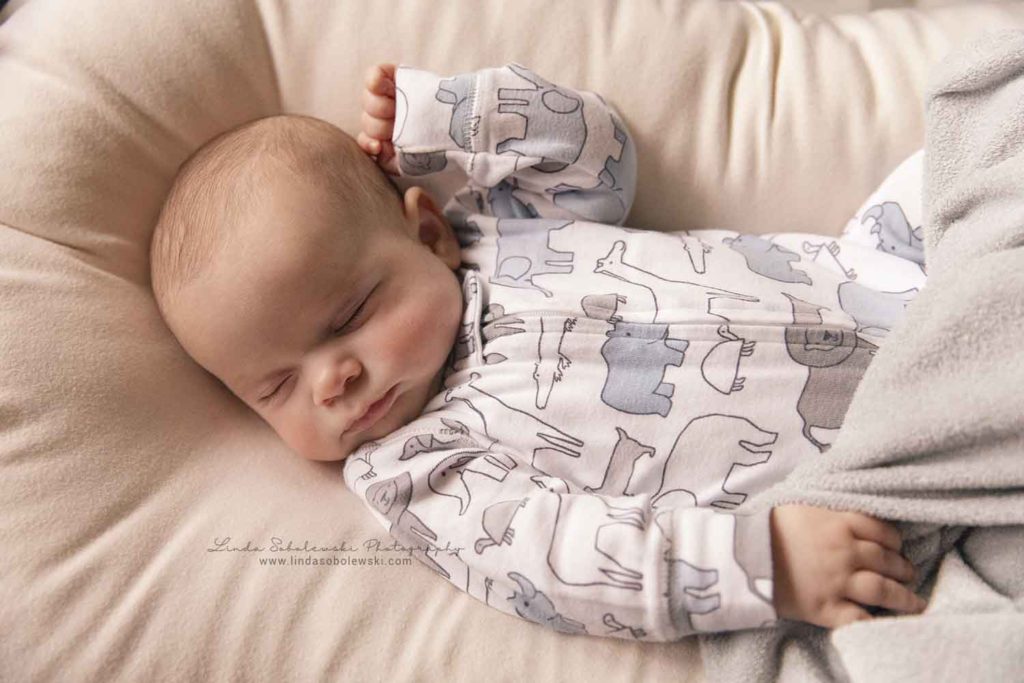 3 month old baby boy asleep, Connecticut baby photographer