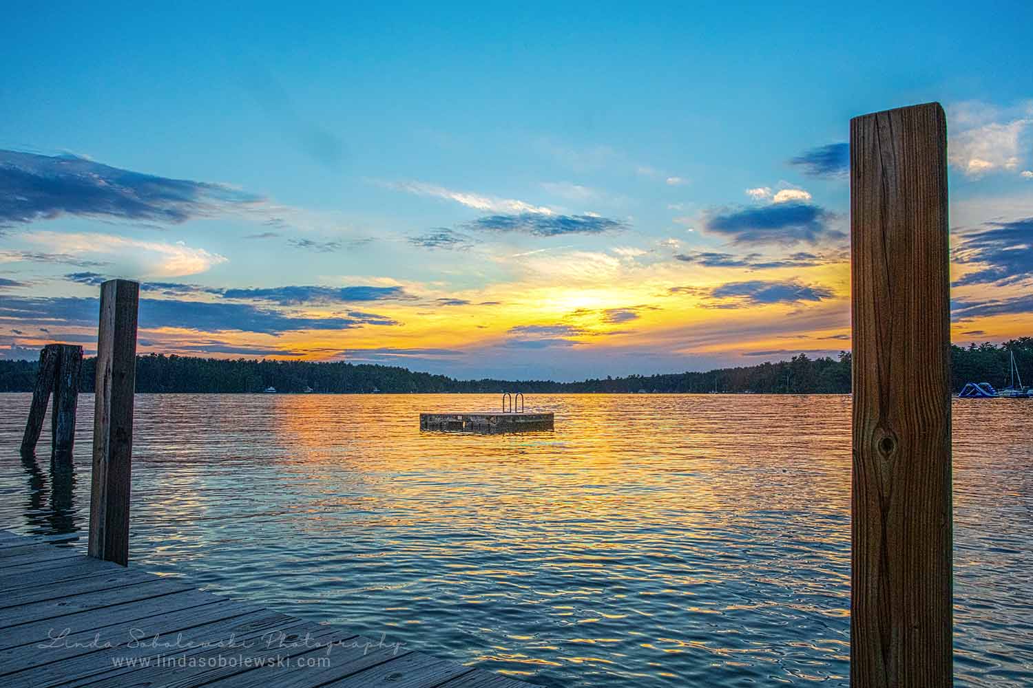 Beautiful sunset at Lake Winnepesaukee, New Hampshire {Connecticut Photographer}, June and July project