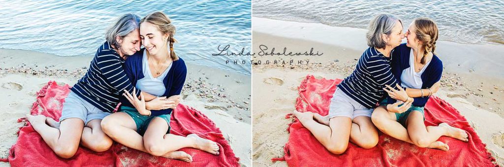 mother and daughter at the beach, westbrook ct lifestyle photographer