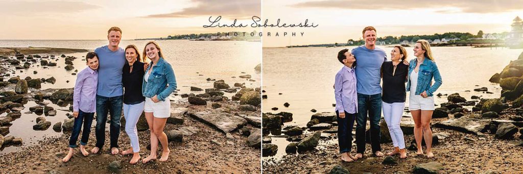 family photo session at the beach in madison, connecticut, family photographer