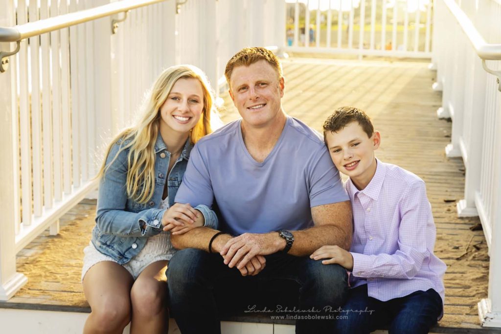 father and his son and daughter, ct family photographer