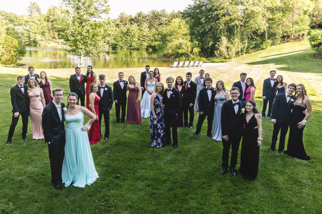 group of high school couples going to the prom, New Haven, CT photographer