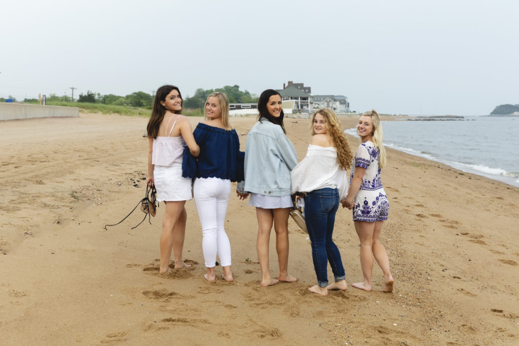 five girls walking on the beach, Madison Surf Club, Senior Photographer, a look back at 2019