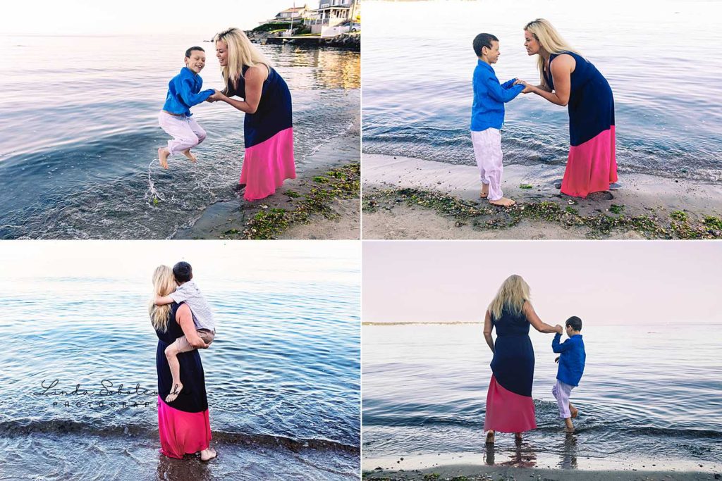 mother and son at the beach, Westbrook, CT photographer, a look back at 2019