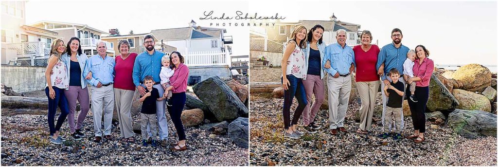 extended family session at the beach, Old Saybrook Family Photographer