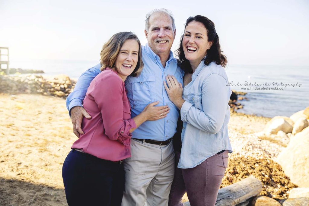 father with his daughters, Old Saybrook Connecticut photographer