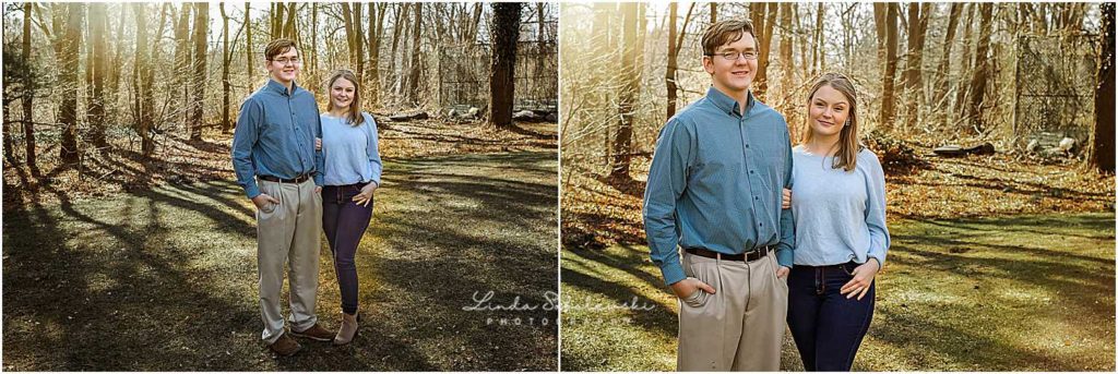 brother and sister posing for an extended family session in Madison, CT, Connecticut Lifestyle Photographer