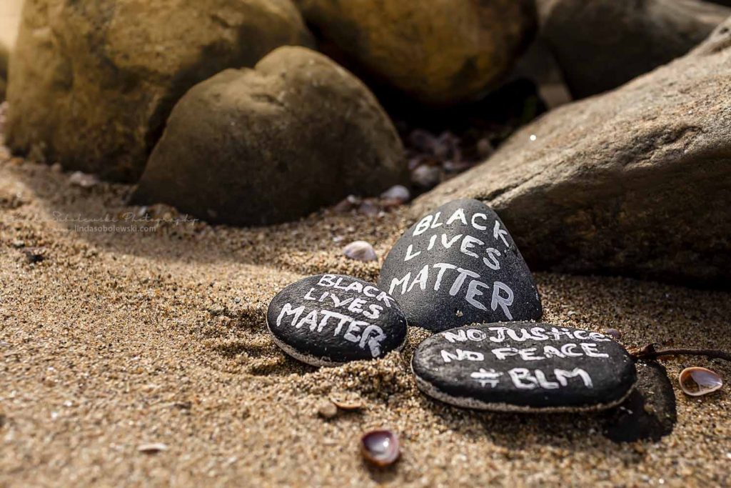 rocks with black lives matter message painted on them, CT Family and lifestyle Photographer