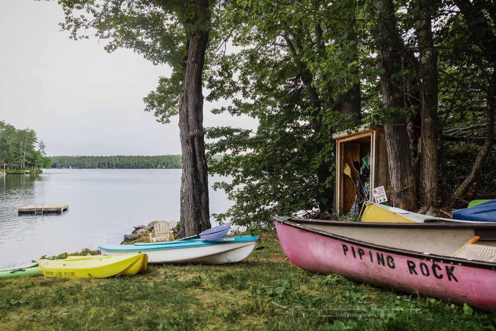 kayaks laying on the ground next to a lake, Weekend Getaway {Connecticut Family Photographer}