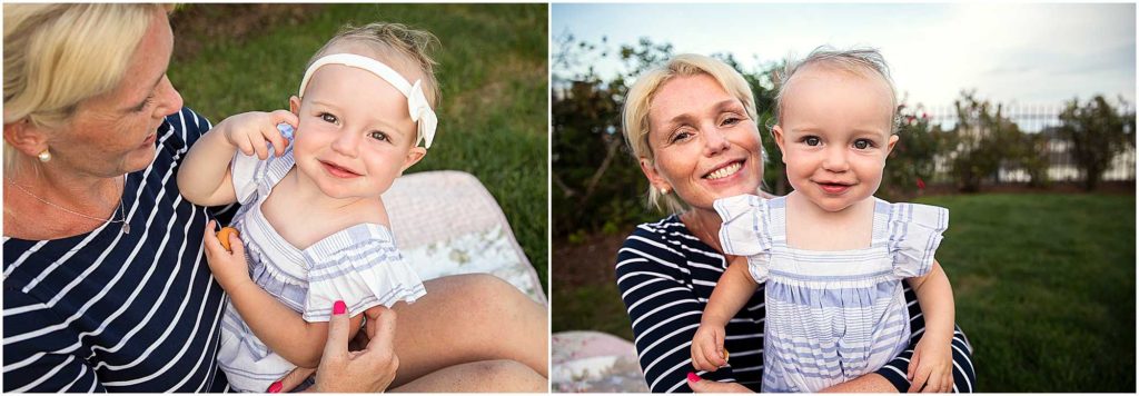 two photos of mom and her baby,  Family Photoshoot at Water's Edge