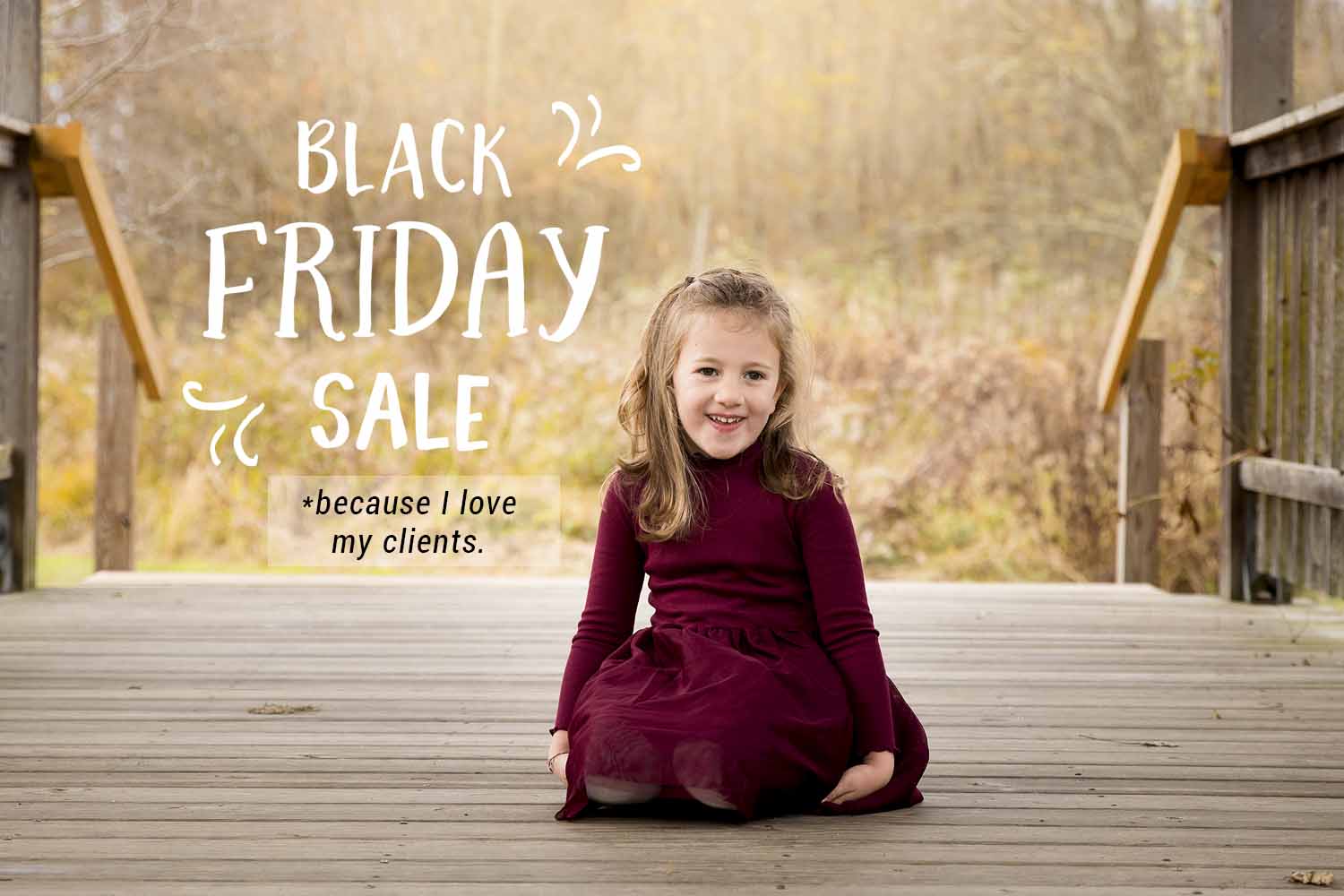2020 black friday sale, little girl in red dress sitting on a bridge, CT Family Photographer