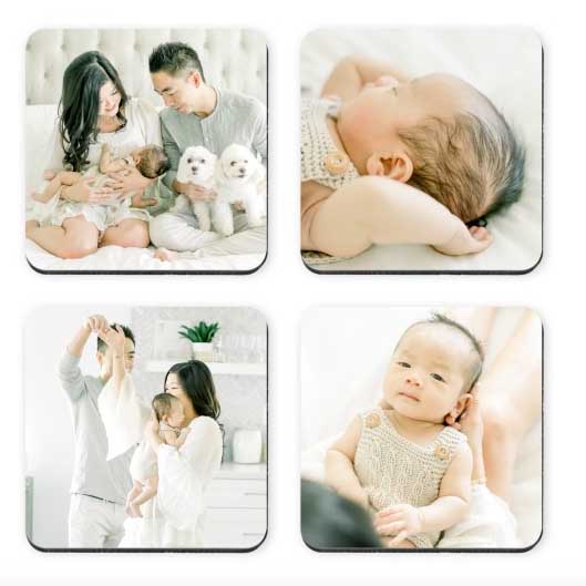 shutterfly photo coasters using family photos, CT Family Photographer