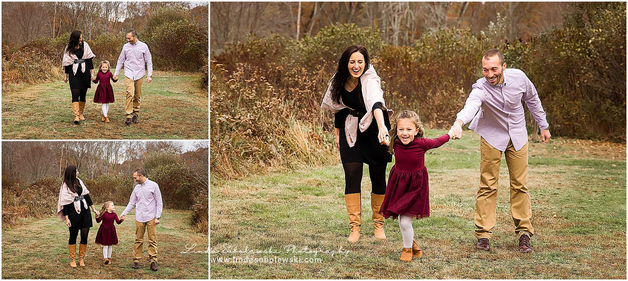 parents playing with their little girl, CT Fall Family Photo Session