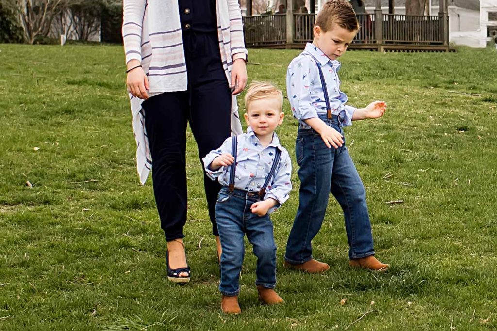 little blonde boy dancing, mother's day photos, Essex, CT family photographer