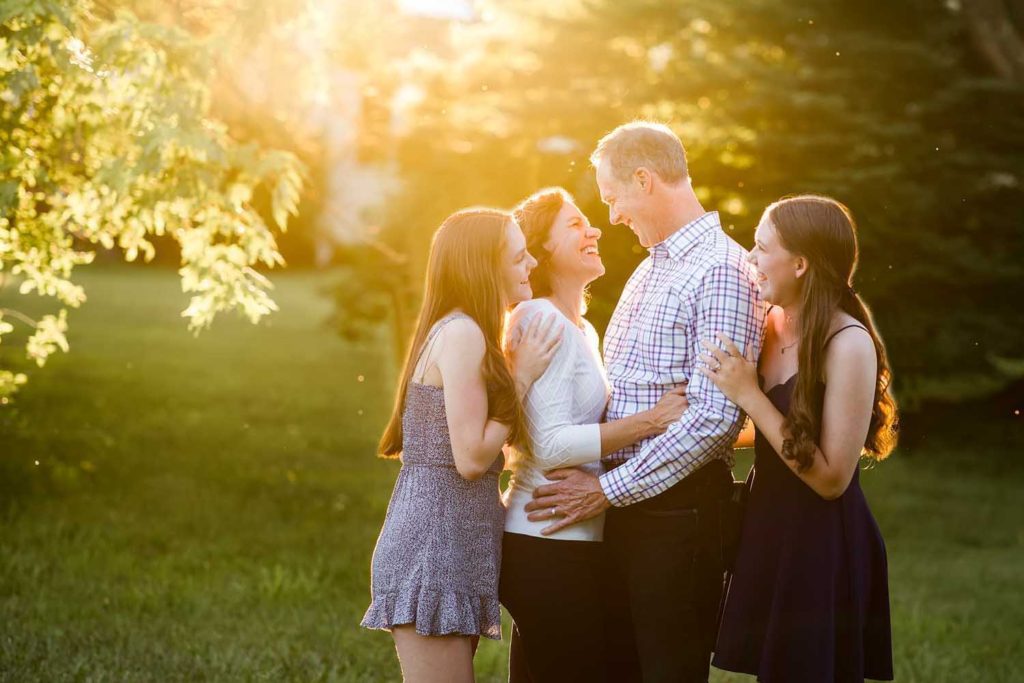 family of four at the park, Beautiful Family Photography Session, CT Shoreline photographer