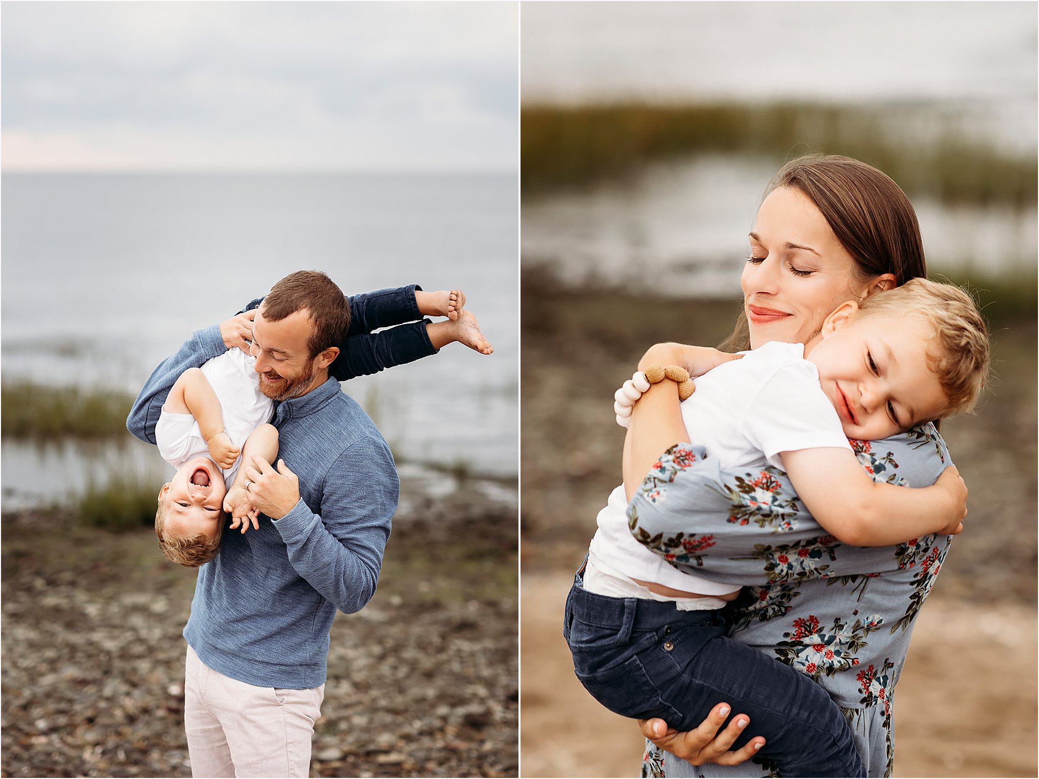 mom and dad hugging their children, family photos at the beach, Madison, CT photographer