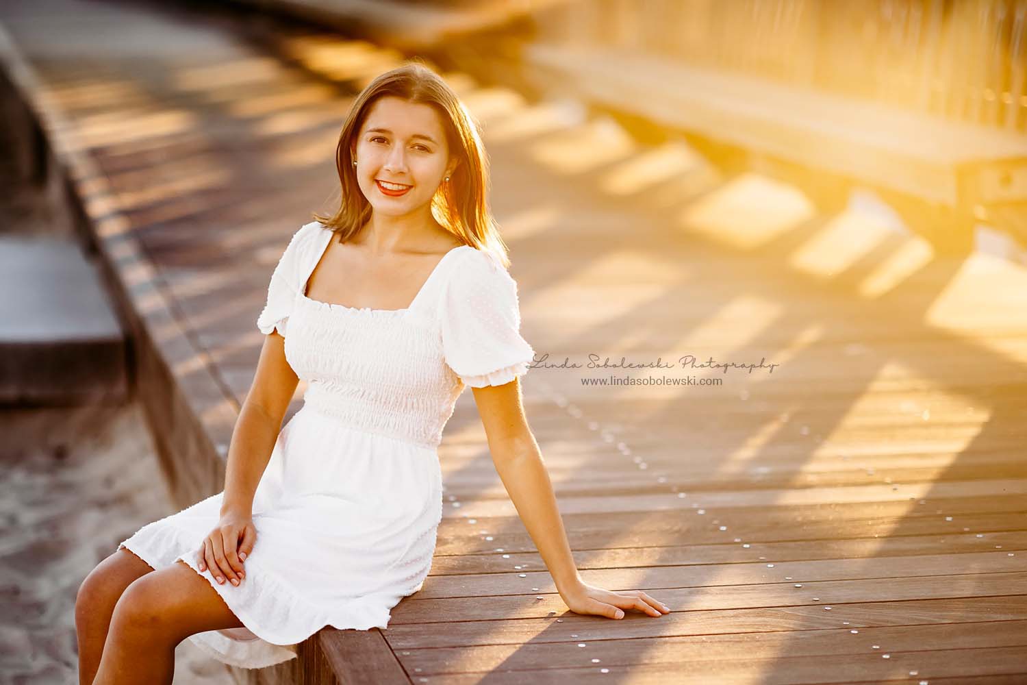 girl in white dress at the beach, Old Lyme CT Senior photographer