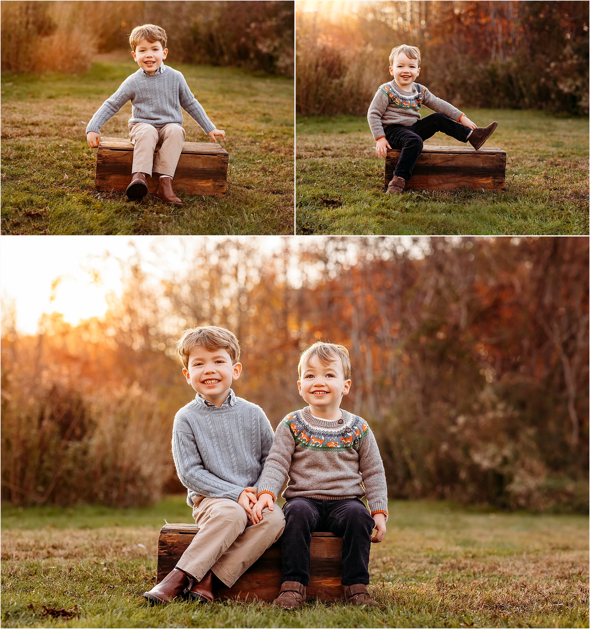 two brothers sitting on a box, CT Family Photo sessions