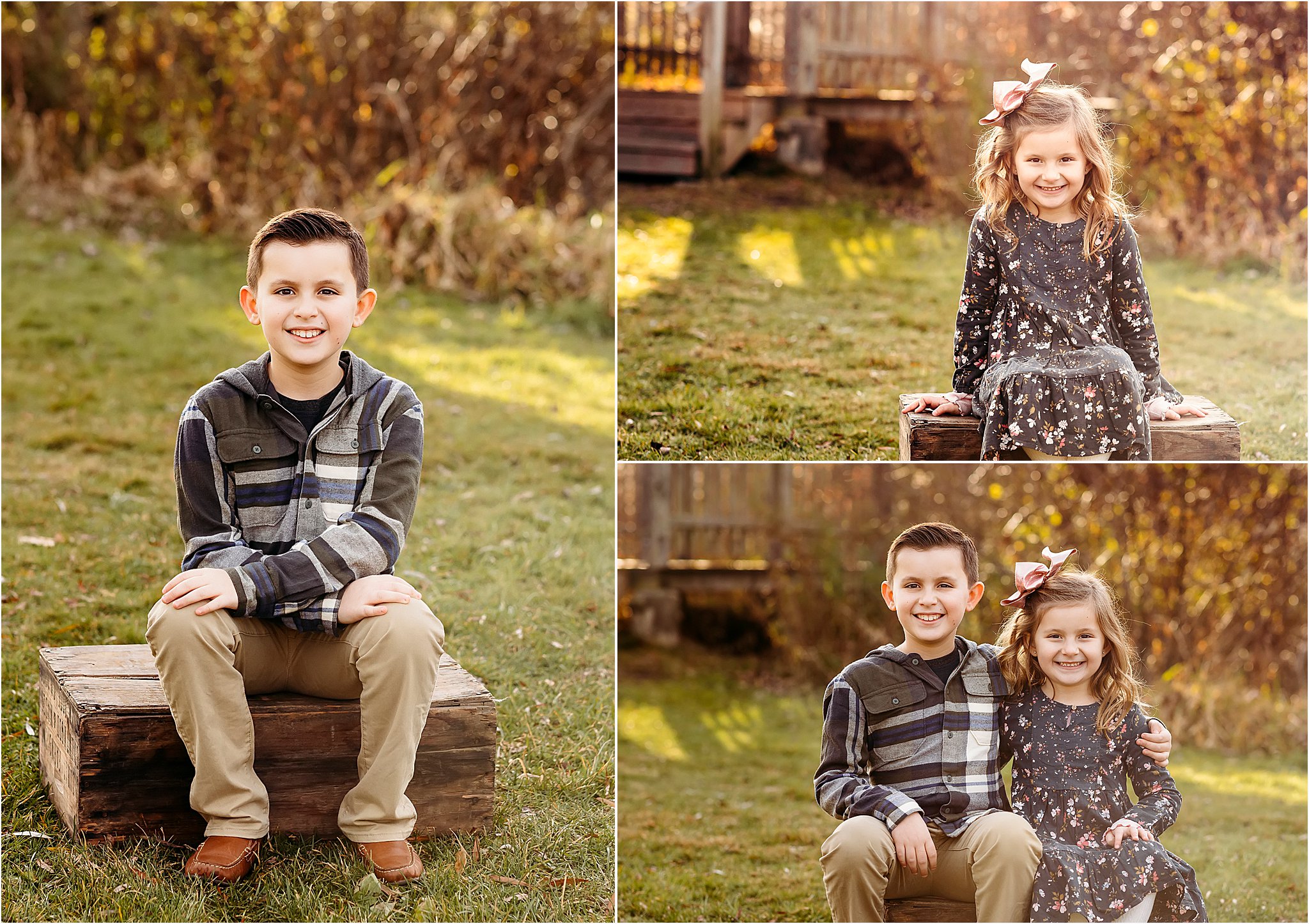 brother and sister sitting together, CT Family photographer