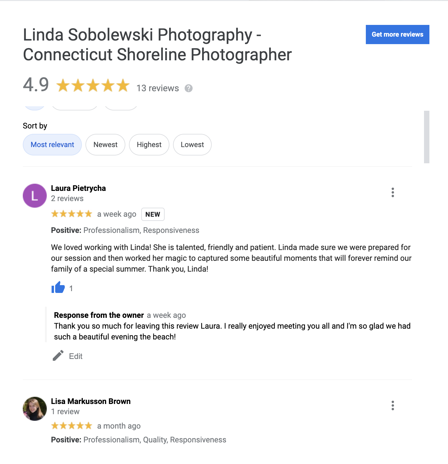 Google reviews for photographers, CT Shoreline Photographer