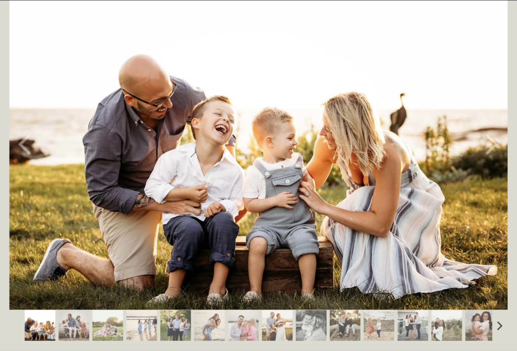 family of four laughing together, CT Family Photographer