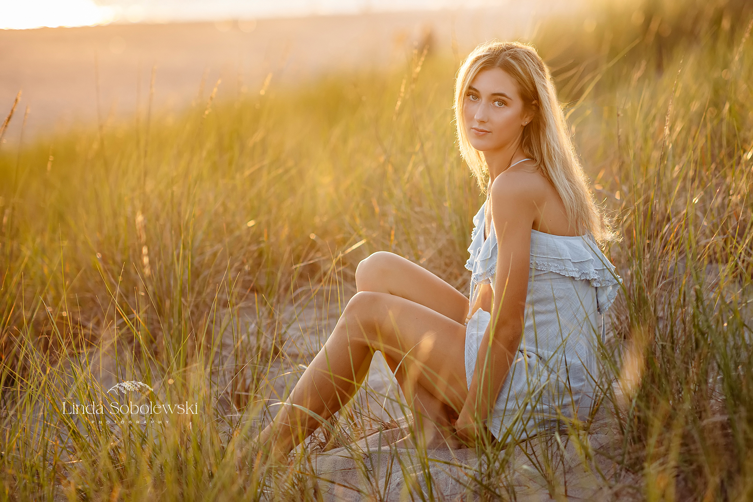 girl in blue dress at the beach, Gorgeous Senior Photo session, Madison, CT photographer, beautiful senior photos