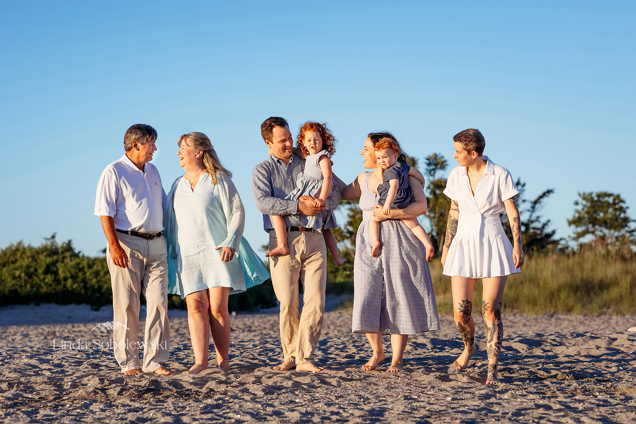 large family at the beach, big family photo shoot in Old Saybrook, CT