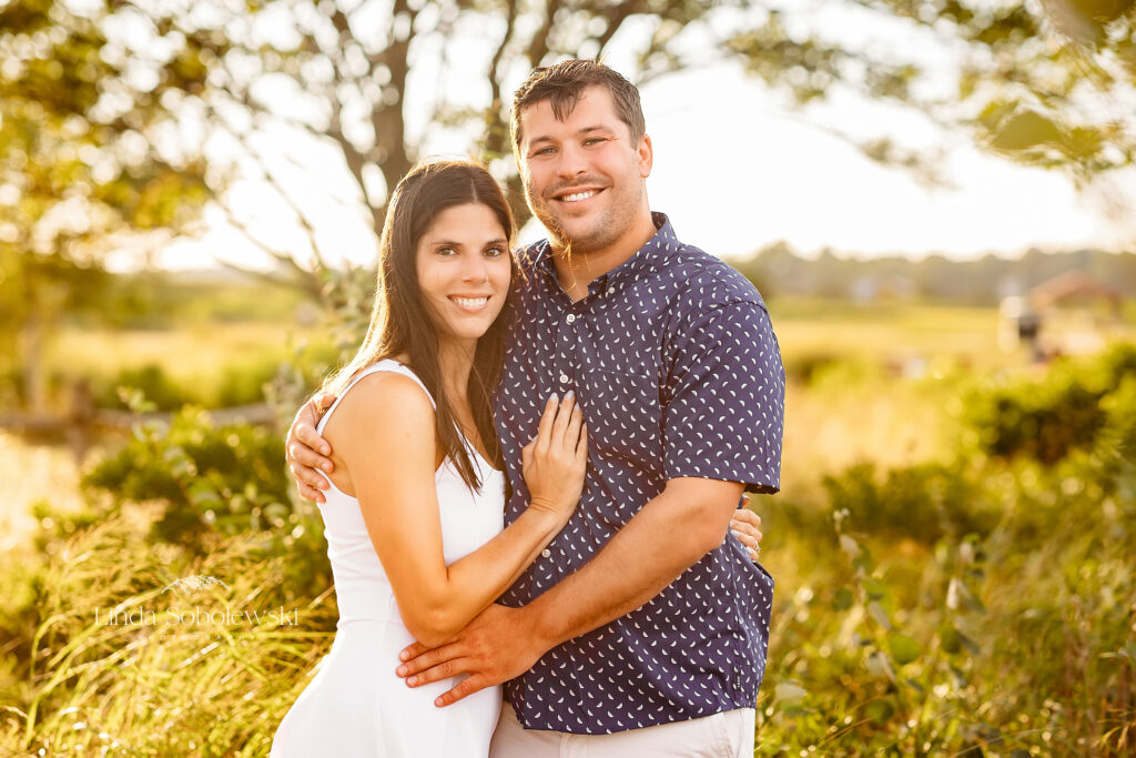 engaged couple at the beach, CT family photographer