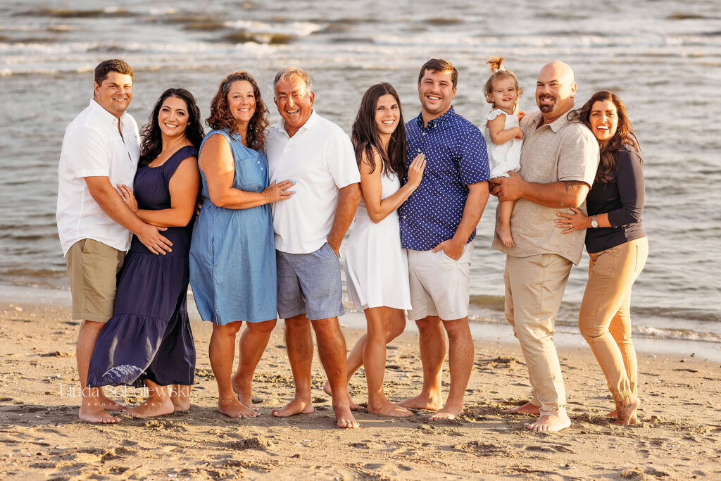 Big family photo shoot at the beach, CT Shoreline family photographer