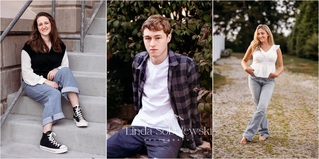 three teenagers casually dressed, blog post for 5 things to bring to your senior session