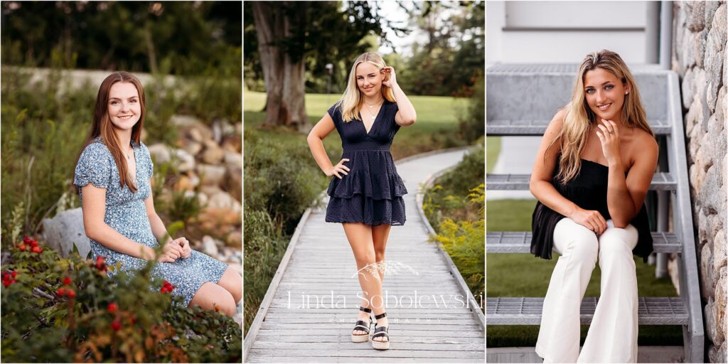 teenage girls in pretty dresses, Madison CT Senior photographer