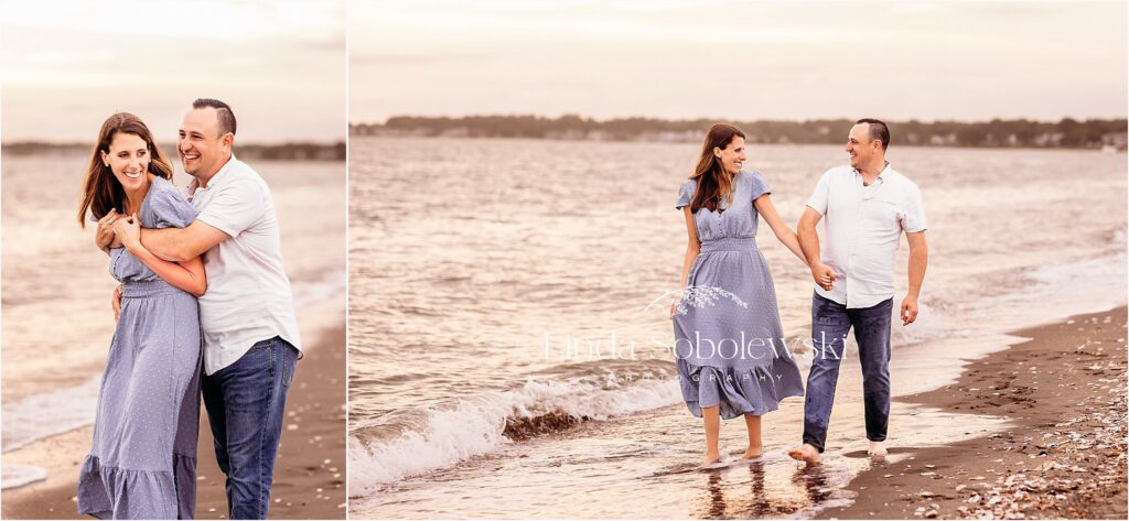 couple at the beach, Best Family and Senior photographer in CT