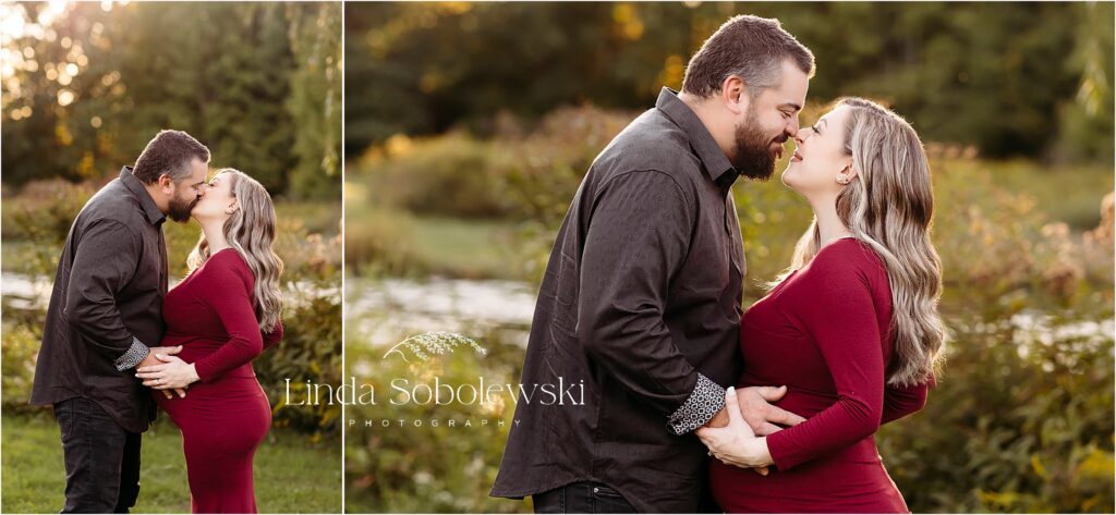 husband and wife snuggling together, Madison CT family and newborn photographer