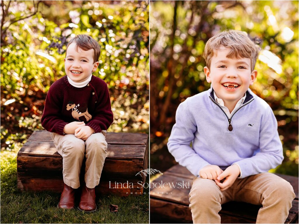 two brothers sitting sid by side, CT Best Family photographer