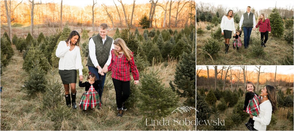 family waking around in the grass together, Old Saybrook family photographer