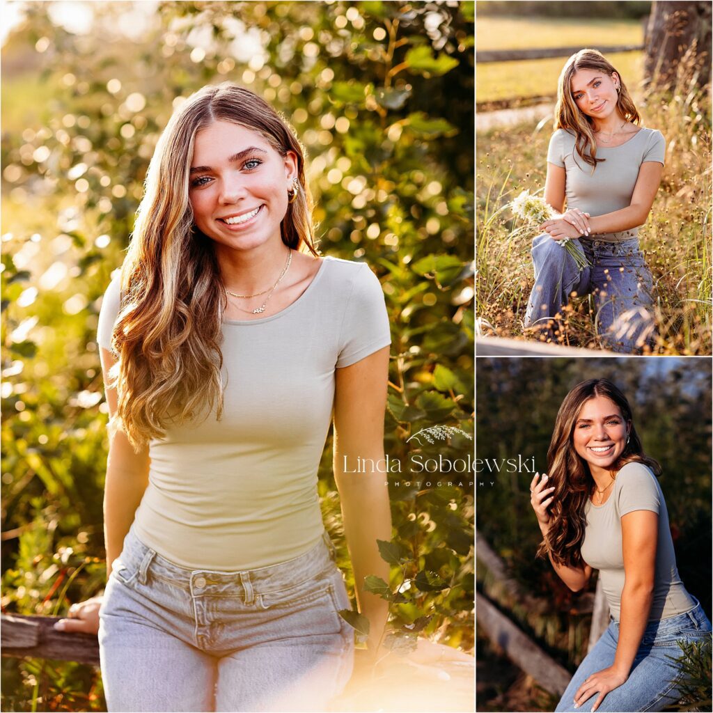 teenage girl in green top walking down a sidewalk, CT shoreline photographer