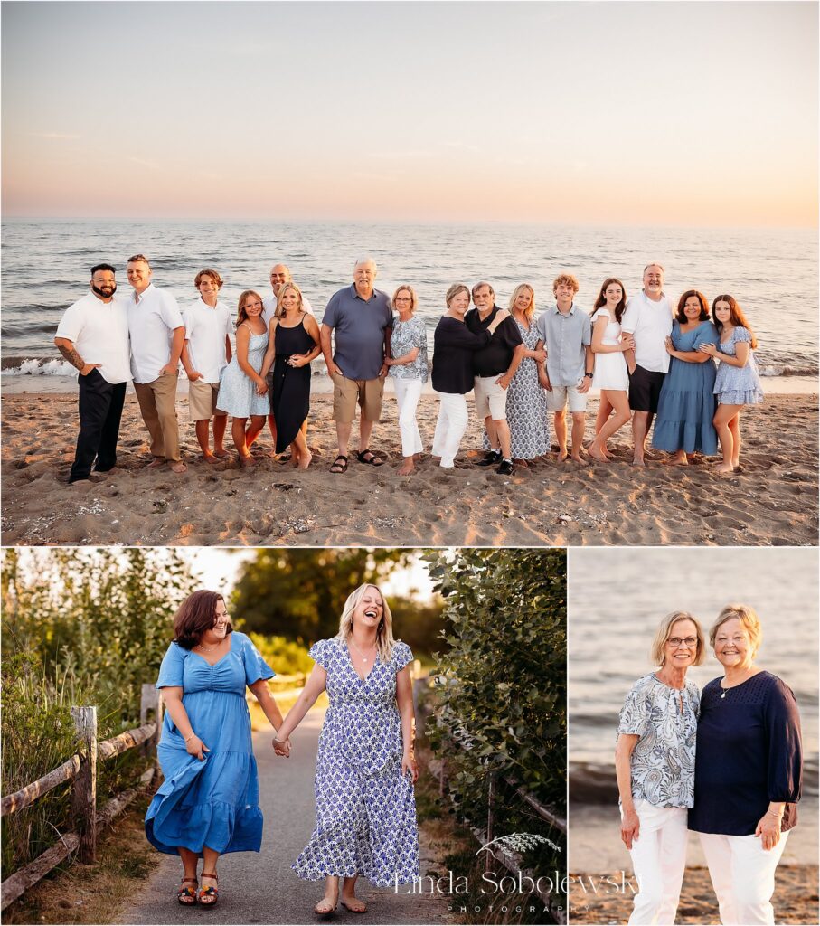 large family get together at the beach, CT photographer, 2024 session superlatives 