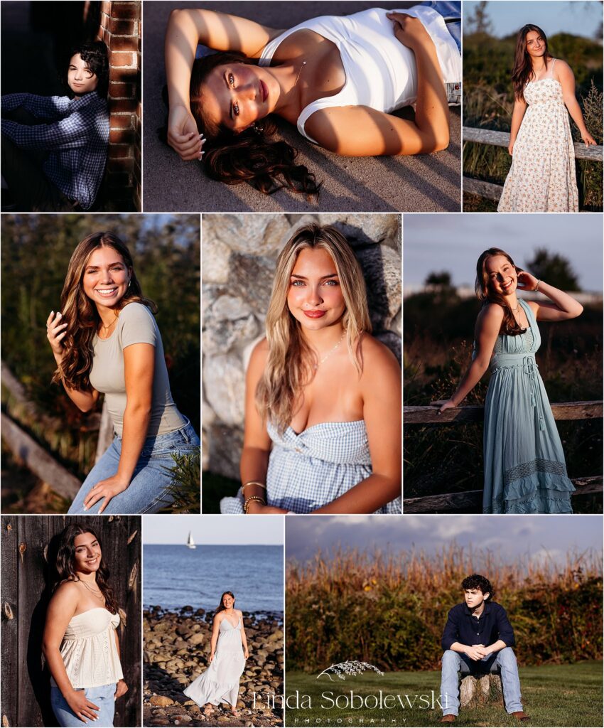 high school seniors posing in the sunshine, CT Senior Photographer, 2024 session superlative