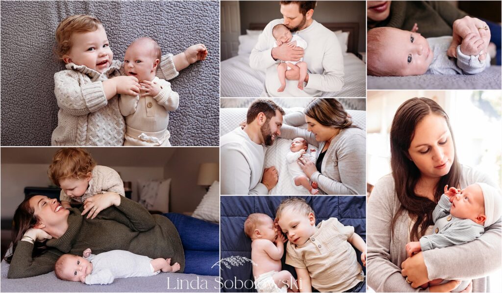 newborn babies with their mom and siblings, 2024 Session superlative blog post, Old Saybrook CT photographer