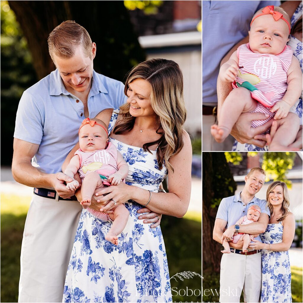 mother and father with little baby, East Lyme, CT photographer