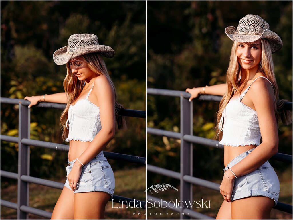 girl in cowboy hat, Best senior photographer in CT