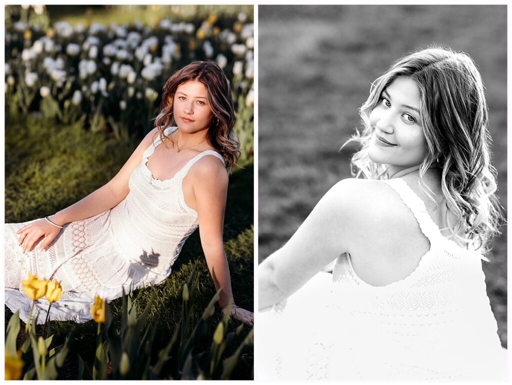 black and white senior portrait CT, CT shoreline photographer